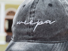 Load image into Gallery viewer, &quot;WEEPA&quot; BLACK VINTAGE WASH UNISEX DAD HAT

